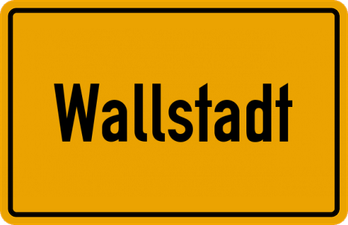 Ortsschild Wallstadt