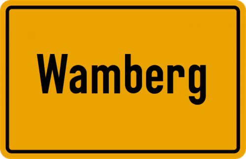 Ortsschild Wamberg