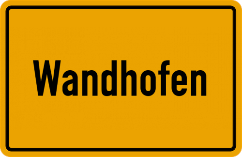 Ortsschild Wandhofen
