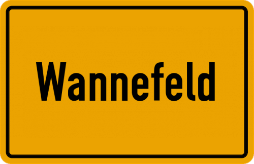 Ortsschild Wannefeld