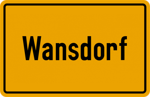 Ortsschild Wansdorf