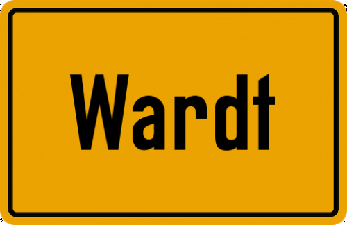 Ortsschild Wardt