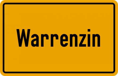 Ortsschild Warrenzin