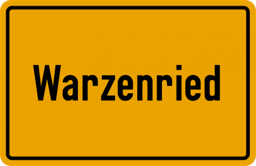 Ortsschild Warzenried