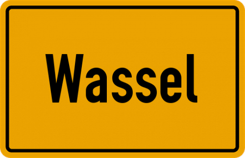 Ortsschild Wassel