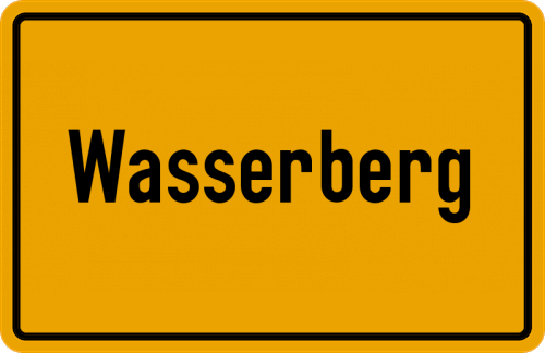 Ortsschild Wasserberg