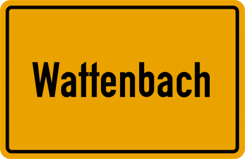 Ortsschild Wattenbach, Mittelfranken