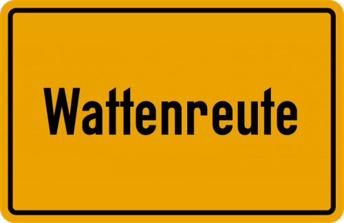 Ortsschild Wattenreute