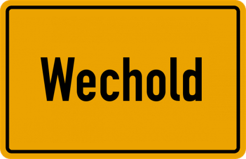 Ortsschild Wechold