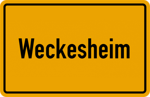Ortsschild Weckesheim