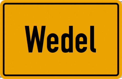 Ortsschild Wedel