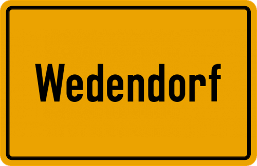 Ortsschild Wedendorf