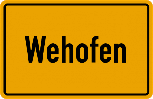 Ortsschild Wehofen
