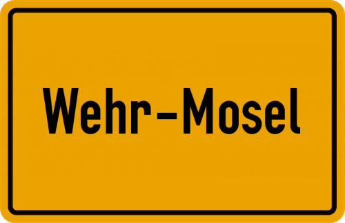 Ortsschild Wehr/Mosel