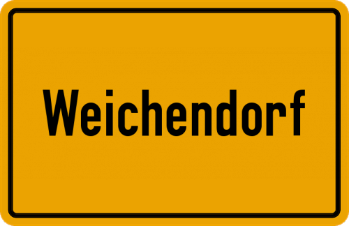 Ortsschild Weichendorf
