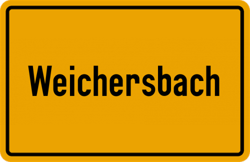 Ortsschild Weichersbach