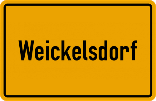Ortsschild Weickelsdorf