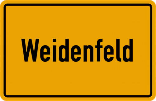 Ortsschild Weidenfeld