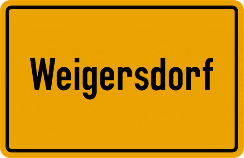 Ortsschild Weigersdorf