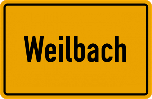 Ortsschild Weilbach