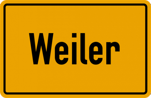 Ortsschild Weiler, Schwaben