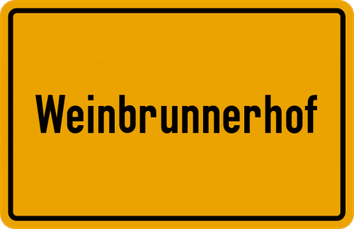 Ortsschild Weinbrunnerhof