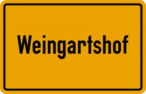 Ortsschild Weingartshof