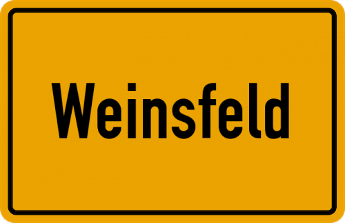 Ortsschild Weinsfeld, Mittelfranken