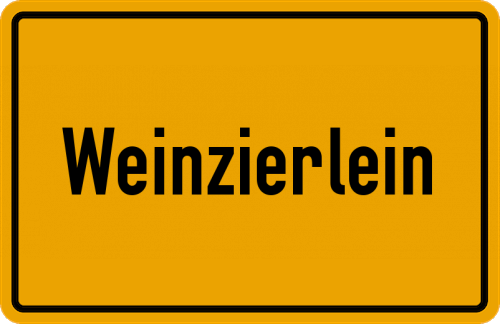 Ortsschild Weinzierlein, Mittelfranken