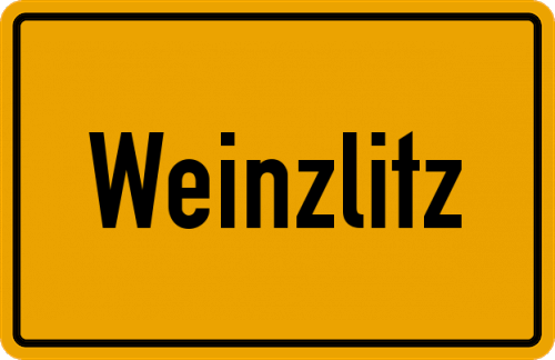 Ortsschild Weinzlitz