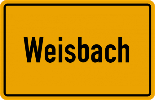 Ortsschild Weisbach, Unterfranken