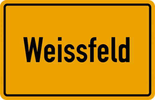 Ortsschild Weissfeld