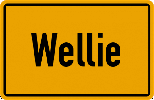 Ortsschild Wellie