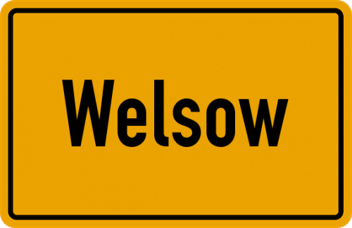 Ortsschild Welsow