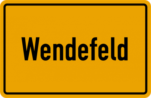Ortsschild Wendefeld