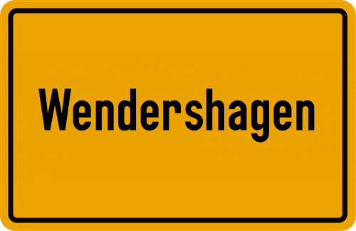 Ortsschild Wendershagen, Sieg