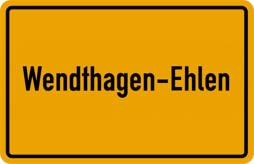 Ortsschild Wendthagen-Ehlen