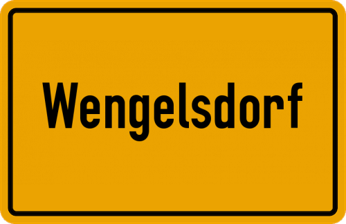 Ortsschild Wengelsdorf