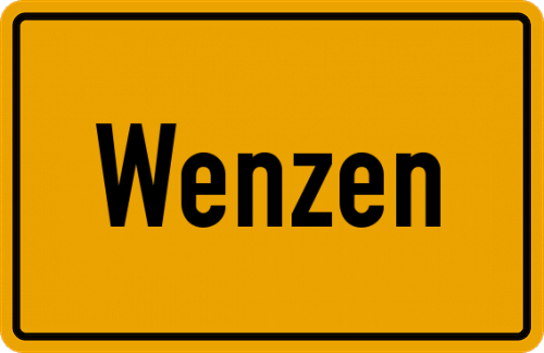 Ortsschild Wenzen, Kreis Gandersheim