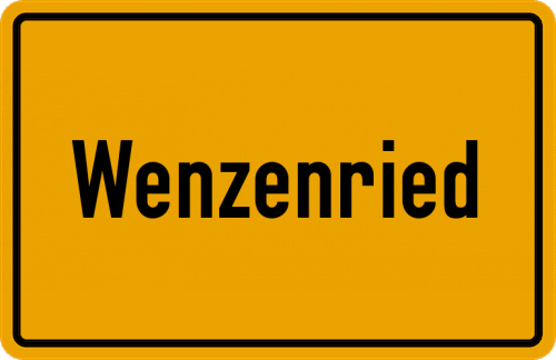 Ortsschild Wenzenried