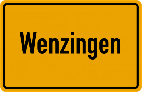 Ortsschild Wenzingen