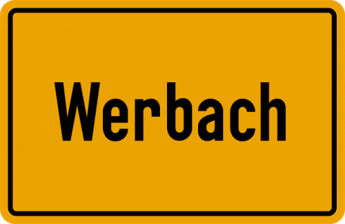 Ortsschild Werbach