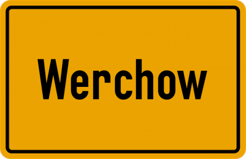 Ortsschild Werchow
