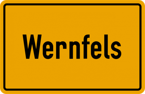 Ortsschild Wernfels