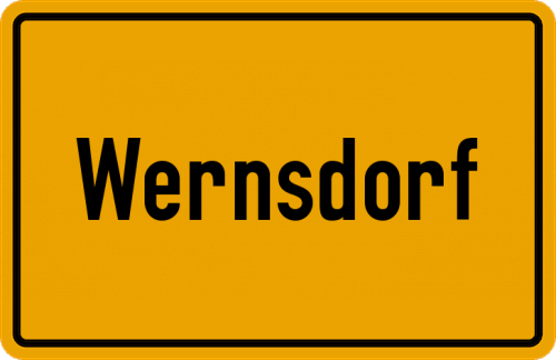 Ortsschild Wernsdorf