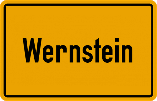 Ortsschild Wernstein, Oberfranken