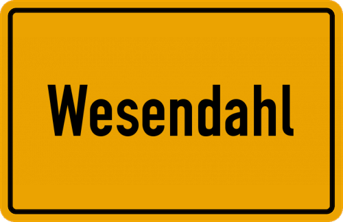 Ortsschild Wesendahl