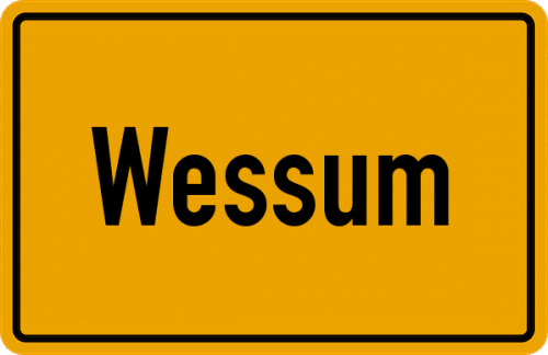 Ortsschild Wessum