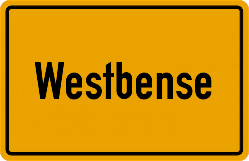 Ortsschild Westbense