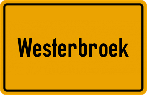 Ortsschild Westerbroek